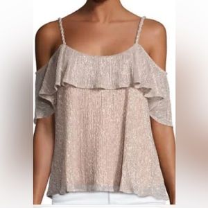 Ella Moss Pink Champagne Cold Shoulder Top